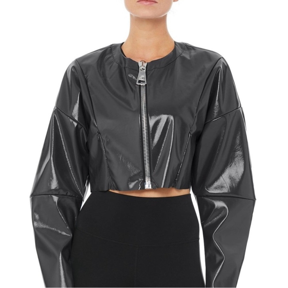 ALO Liquid Jacket with Cropped Length - Picture 2 of 8
